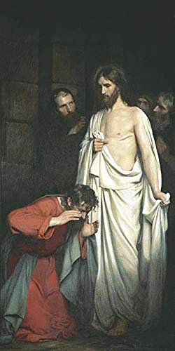 Toperfect Gemälde auf Leinwand, 3 berühmte Ölgemälde, Der ungläubige Thomas Carl Heinrich Bloch Jesus Christus Katholisch -04, €50-2000 Handgemalt von Lehrern der Kunstakademien