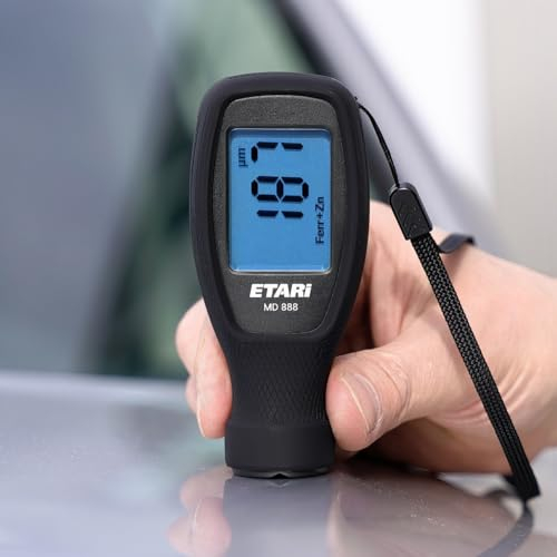 ETARI® MD 888 Lackschichtenmessgerät mit Sensor aus verschleißfestem Rubin, erkennt verzinkte Teile und metallisch-magnetische Spachtelmasse
