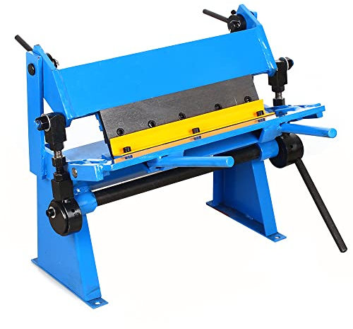 LANNADD Blechbiegemaschine, Kantbank Blechbiegemaschine Stahl Biegegerät Walze Handkantbank Kantbank, Blechbieger 305mm Manuell Eisenblechbiegemaschine 0-135° Abkantbank Schwenkbiegemaschine - Blau