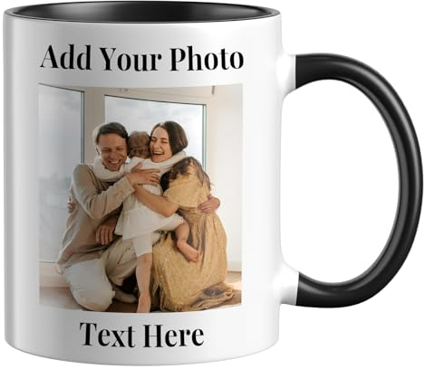 Personalised Mug with Photo Custom Coffee Mug with Picture Personalised Coffee Mugs with Name 11oz Double Side Custom Mug Novelty Custom Gift for Him Or Her