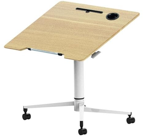 Couchtisch-Tabletts, verstaubarer Laptop-Schreibtisch, klappbarer Sofa-Nachttisch, tragbares Bett-Esstablett, höhenverstellbarer Fernsehtisch mit Getränkehalter (Größe: 80 × 60 cm) (Farbe: Ahorn)