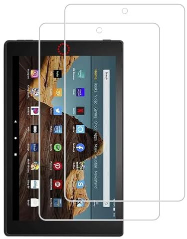 Displayschutzfolie für Amazon Fire HD 10 2019 10,1 Zoll (9. und 7. Generation, 2019 und 2017 Version) Gehärtetes Glas[Nicht geeignet für Fire HD 10 2021 Version] High Definition