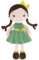 GAGAKU Weiche Stoffpuppe 40cm Schutzengel Puppen, Taufgeschenk für Baby Mädchen Kuscheltier Glücksbringer für Kinder im Alter von 3-5 Jahren - Waldprinzessin