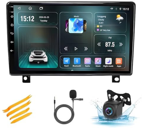 Autoradio 2 Din Android 13 9 pollici Touchscreen per Opel Astra H 2006-2014 con CarPlay/Android Auto GPS Navi Bluetooth FM, Wifi Comandi al Volante+Telecamera Posteriore(NF-7(8G+256G))