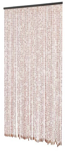 DeeDuud Rideau de porte en bambou - 200 x 90 cm - Rideau anti-mouches pour séparateur de pièce et fenêtre (café)