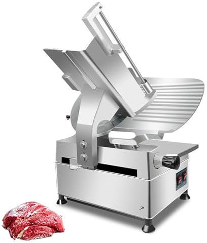 Cortadora De Carne Comercial Automática, Cortadora De Carne De Acero Inoxidable De 12 Pulgadas, Cortadora De Alimentos Eléctrica con Cuchilla Extraíble, Espesor De Corte De 0-6 Mm, Para Cortadoras