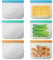 Generic Reusable Soup Bags - Thick PEVA Plastic Construction, Zipper Closure, Clear Color, Freezer Safe (6 Pack - Large, 28cm x 27cm)