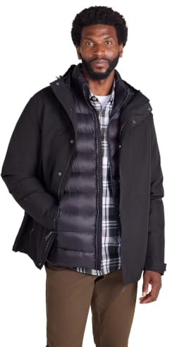 Mountain Warehouse Alaskan Mens 3-in-1 Waterproof Jacket - Breathable Coat with Taped Seams & Microfibre Insulation - Autumn Winter Wet Weather, Walking & Outdoors