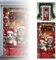 Couverture de Porte Noël, 200 x 90cm Bannière de Porte de Noël, Decoration de Noel Exterieur, Décoration de Porte Noël, Couverture de Porte de Père Noël pour Décoration Porte Entrée Maison