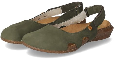 El Naturalista Damen Klassische Sandalen Wakataua, Frauen Sandalen,offene Schuhe,Strandschuhe,Sandaletten,bequem,Sommerschuhe,KAKI,36 EU / 3.5 UK