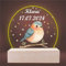 INDIGOS UG - LED Lampe personalisiert - Vogel - personalisierte Lampe für KInder - personalisierte Geschenke - Nachtlampe - Geschenk für Baby und Kinder mit Wunschtext