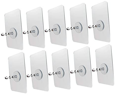 jojofuny Removable Hooks Damage-Free 20pcs Traceless Screw Patch Self Adhesive Wall Stickers No More Nails Adhesive