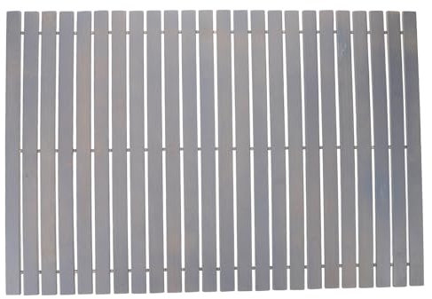 DECHOUS Tapis de Salle de Bain antidérapant en Bambou Coussin de Sol Tapis de antidérapants pour Set de Table en Bambou de antidérapants Light Grey