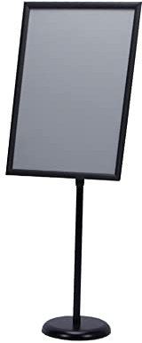 KLYDBMYT Porte-Affiches sur Pied A2, Support réglable en Spirale, Support pour Affiches sur Pied, Affichage Vertical et Horizontal, Cadre en Aluminium à Ouverture par Pression, Argent, 43 x 59 cm