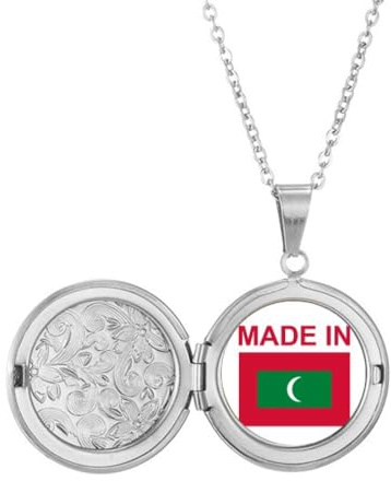 Halskette mit Medaillon auf den Malediven, mit Anhänger, Schmuck, Geburtstagsgeschenk