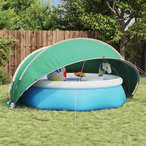 vidaXL Dôme de Piscine 336 x 322 x 160 cm Vert Mer