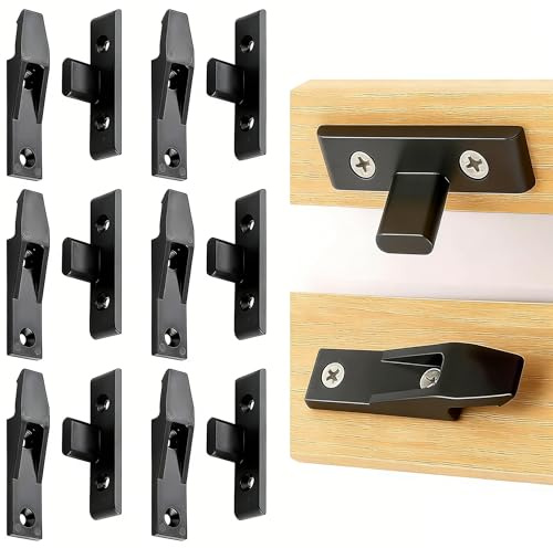 6 Pairs Plinth Clips – Drop On and Hook Bath Panel Fasteners – Press-In Furniture Fixing Clips for Kitchen Cabinets, Wardrobes, Tables, Beds and Radiator Covers