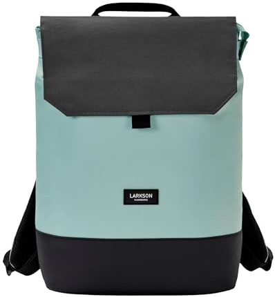 LARKSON Rucksack Damen Mint Grau - Nina - Damen Rucksack mit 16 Zoll Laptopfach für Uni, Arbeit & Reise - Backpack Tagesrucksack Mittelgroß - Wasserabweisend