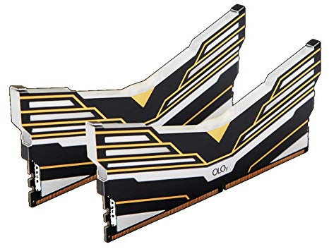 OLOy DDR4 RAM 32GB (2x16GB) Black Warhawk Aura Sync RGB 3000 MHz CL16 1.35V 288-Pin Desktop Gaming UDIMM (MD4U163016DEDA)