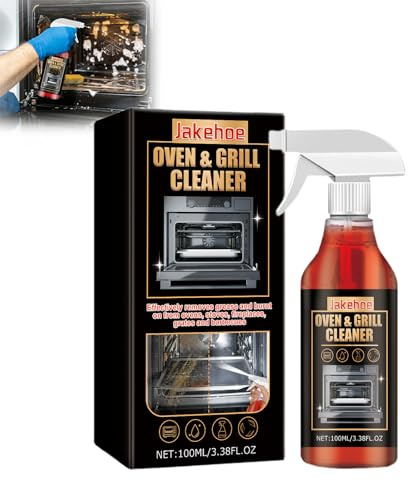 Jakehoe Oven and Grill Cleaner Spray, Jakehoe Oven Cleaner Spray, Fast-Acting Professional Air Fryer Cleaner, for Microwave, Air Fryer, Ovens, Grills, Barbecues, Grills, Racks & Trays (1 Bottle)