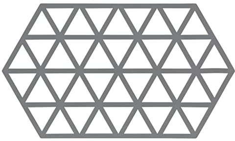 Zone Denmark, Triangles Topfuntersetzer/Untersetzer für Auflauf-/Ofenformen, Silikon, 24 x 14 cm, grau (cool Grey)