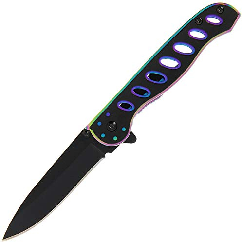 G8DS® Klappmesser Scharfes Outdoor Survival Taschenmesser | Kleines Einhand-Messer,Messer mit Mattschwarz Edelstahlklinge, für Arbeit Wandern Camping