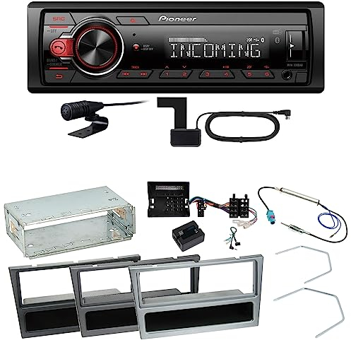 Pioneer MVH-330DAB Bluetooth Digitalradio USB AUX DAB+ Autoradio Einbauset kompatibel mit Opel Vectra C Meriva Vivaro Combo