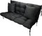 Filippo Sitzauflagen Gartenmöbel 120 x 55 x 55 cm Schwarz - Kissen Hollywoodschaukel Beständig Gegen Schimmel – Handgefertigt Polster für Hollywoodschaukel mit Befestigungsschnüre