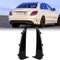 Mercedes C Klasse W205, Heckstoßstangen-Splitter-Spoiler, Paar Heckstoßstangen-Seitenschlitz Canard Insert Cover Trim Ersatz für C-Klasse W205 Limousine S205-Line 2015-2018