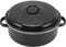 Non-Stick Roasting Tin with Removable Lid, Self Basting Enamel Roaster, Black Speckled Finish Household Non Stick BBQ Pot Roast Pan with Lid for Roasted Sweet Potatoes Chestnuts(26CM)