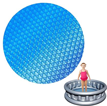 Fukamou Bache Bulle Piscine | Couverture Solaire pour Piscine | PE Bâche Protection pour Piscine | Résistant À La Poussière Et Aux Feuilles | Facile À Installer | Diamètre Rond 240cm
