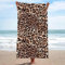 SIVAGA Mikrofaser Strandtuch Groß 100x200 cm Leopardenmuster Badetuch 3D Leopardenmuster Weiches Leicht Handtuch Schnelltrocknend Sandfreies Strandhandtuch Saunahandtuch Reisehandtuch