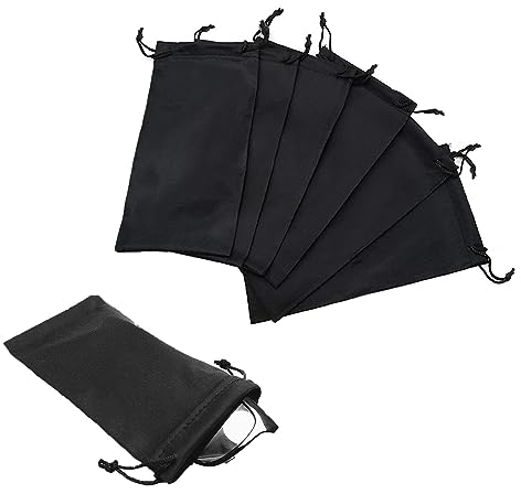 6pcs Sunglasses Case Glasses Pouch,Portable Soft Soft Cloth Bag Glasses Case,Spectacles Glasses Pouch Case Drawstring Bag,Microfiber Soft Sunglasses Case Pouch,Glasses Bag Storage Bags for Women Men