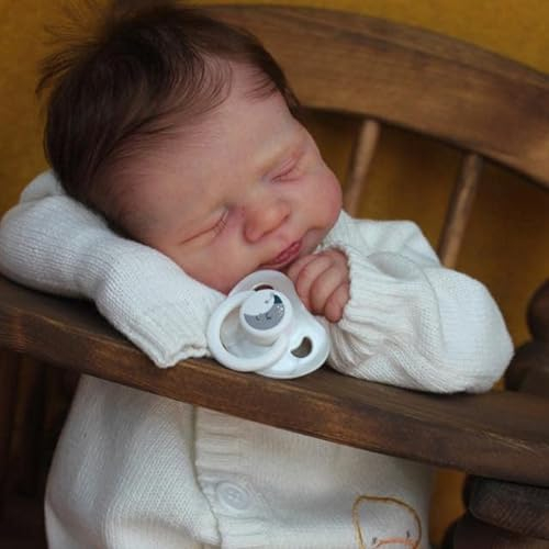 Anano Reborn Puppen Lebensecht 18 Inch Echte Puppen Babys Realistische Baby Puppe Weichkörper Silikon Puppen Baby Reborn Pascale Preemie Säugling Lebensechte 3D Haut Mit Venen Und Haar
