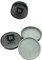DUFT No1 Herb Grinder Spice Plastic 60mm Shark Teeth Storage Magnetic 3 Part (Black)