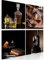 murando Akustikbilder Set Alkohol 4 Teilig je Akustikschaum Hochleistungsschallabsorber Schallschutz Leinwand Wandbild Raumakustik Schalldämmung i-B-0082-b-i