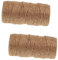 DOITOOL 2 Rollen Hanfseil Dekoration Sackleinenband Sackleinen-geschenkband Kunstwerke Schnur Diy & Handwerk Breites Sackleinenband Geschenkbänder Handgefertigtes Jute