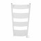 NRG Prefilled Curved Electric Heated Towel Rail Radiator White Thermostatic Bathroom Warmer with Touch Screen Display 1600x600mm - 800W