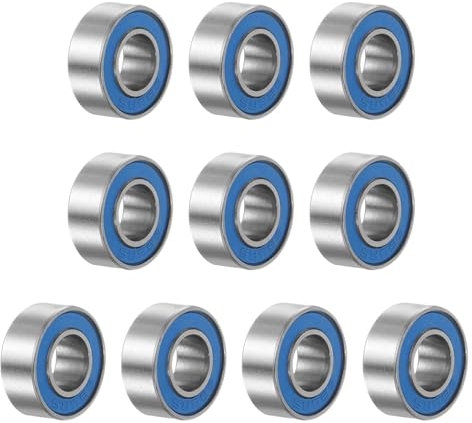 sourcing map 10 Stück 686-2RS Miniatur-Rillenkugellager 6x13x5mm Blau Gummierte abgedichtete Lager für TRX4 1/10 RC Autos Trucks, 3D Drucker, P6 (ABEC 3)