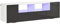 HOMCOM TV-Bank, Fernsehschrank, bis zu 60 Zoll, mit LED-Lichtern, 2 Regalen und Schränken, Türpanel glänzend, 137 x 35 x 42 cm, weiß und grau lackiert