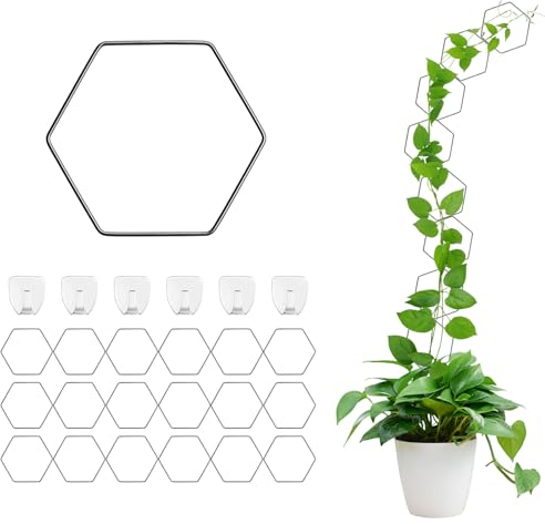 Goiern Aiuto per piante rampicanti – Accessori per piante da interno ed esterno per Monstera, Pothos, edera e altro ancora | Griglia da parete e supporto per piante nero