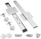Baoblaze Hidden Flip up Cabinets Door Slide Rails Sliders Pocket Doors Sliding Door Hardware Kit for Home Cupboards Household Bookcase, 500mm