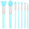 Nogeqi Lot de 7 pinceaux de maquillage en silicone pour le visage - Pinceau de maquillage en silicone souple et flexible - Pour masque d'argile, sérum