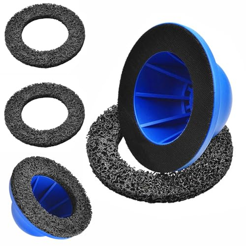 Radnabenschleifer, 1/2 Kugelkopfschleifer mit 2 Stück Schleifrad 150mm, Radnabenschleifer Auto, Wheel Hub Grinder Topfschleifer, Radnabe Bürste Reinigen Set zur Rostentfernung von Radnaben