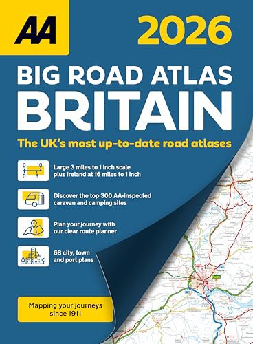 Aa Big Road Atlas Britain 2026