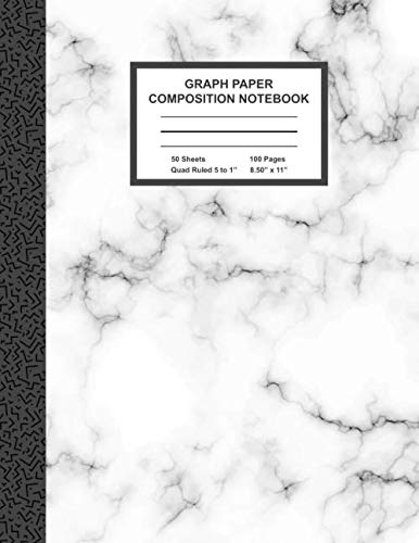 Graph Paper Composition Notebook: Quad Ruled 5 Squares Per Inch | Math and Science Grid Note Book for Students | Large (8.5 x 11 in) 100 Pages