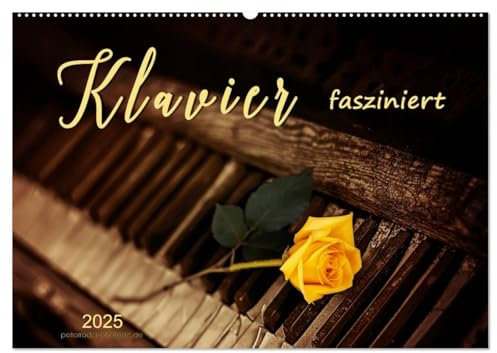 Klavier fasziniert (Wandkalender 2025 DIN A2 quer), CALVENDO Monatskalender