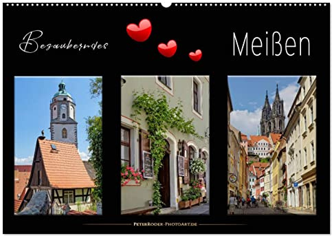 Bezauberndes Meißen (Wandkalender 2026 DIN A2 quer), CALVENDO Monatskalender: Meißen, zauberhafte Stadt an der Elbe. (CALVENDO Orte)