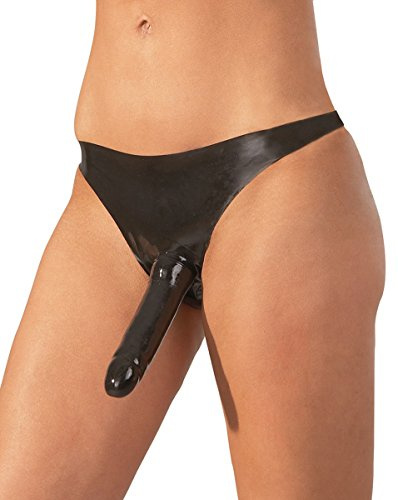 The Latex Collection Slip mit Dildo - schwarz - S/L, 226 g