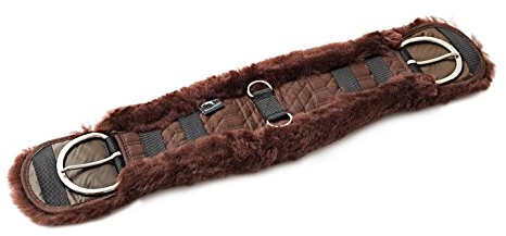 Engel Reitsport Lammfell Sattelgurt Western Kurzgurt Konturgurt W-Kontur mocca/mocca 20 50cm